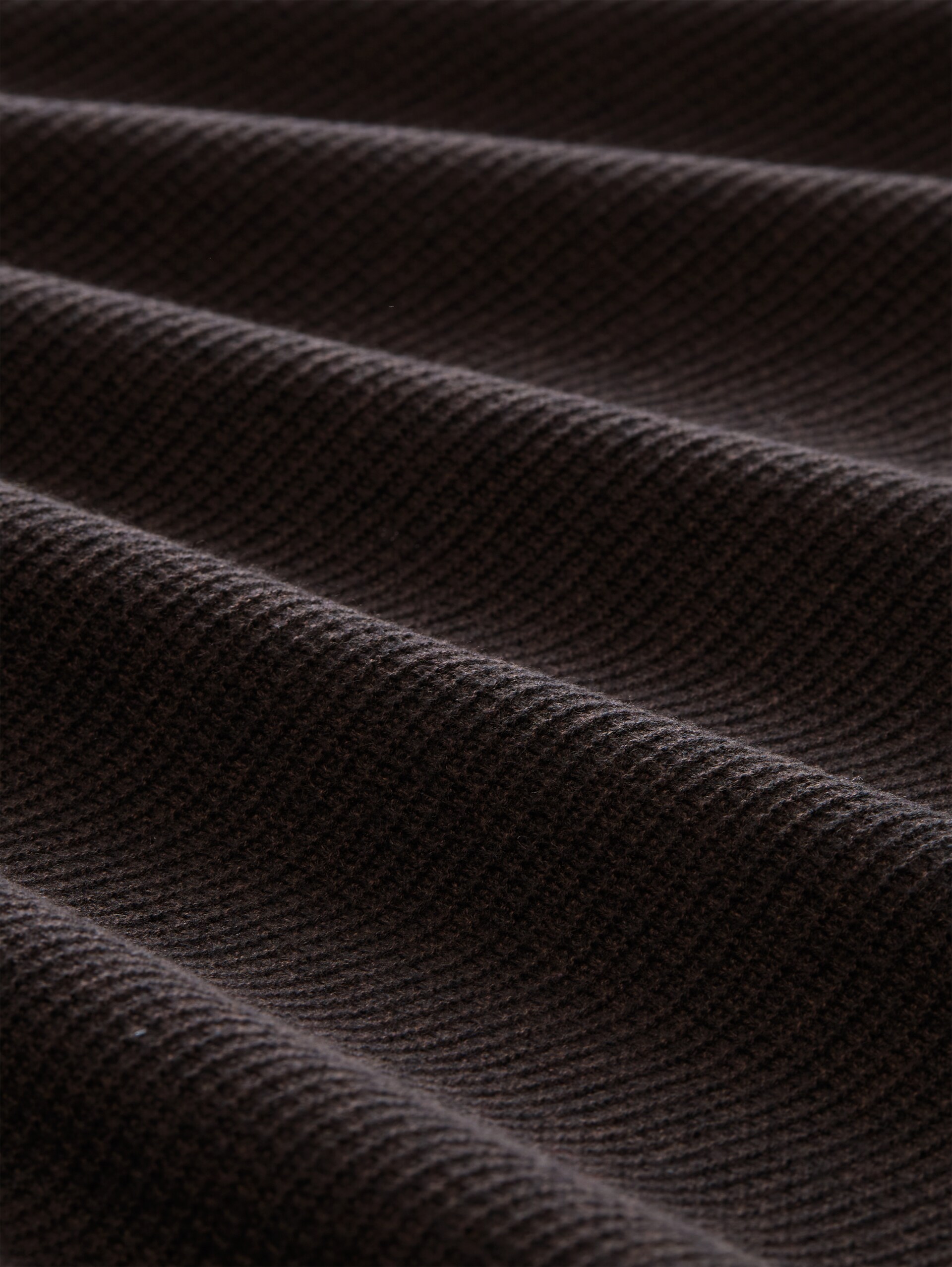 Pull en coton - mouline brown black - Vue de la matière