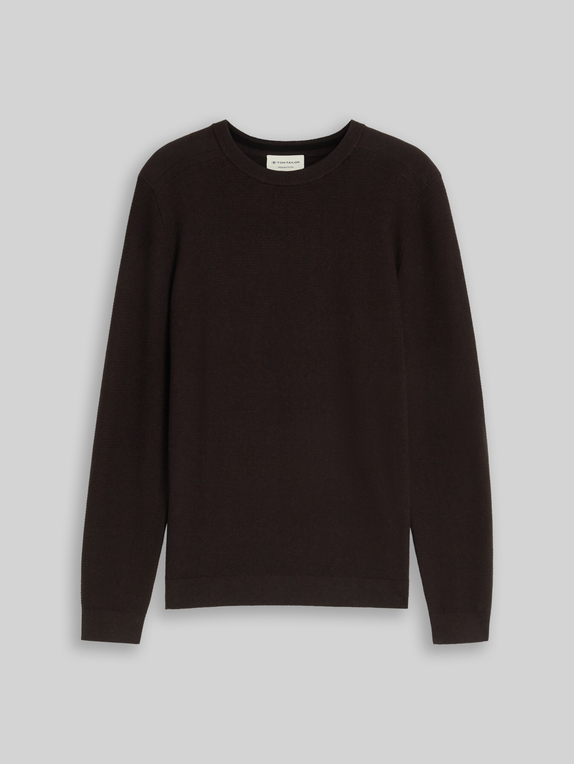 Pull en coton - mouline brown black