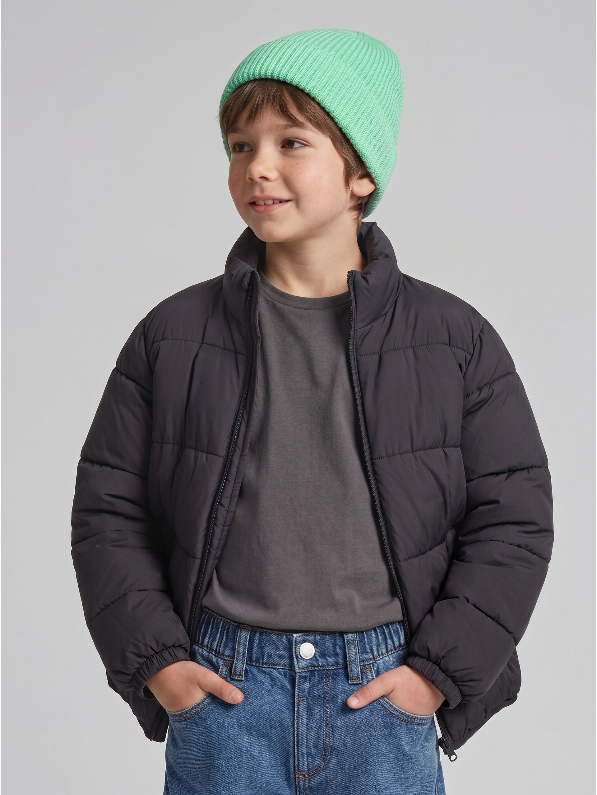 Beanie Mütze - leafy green