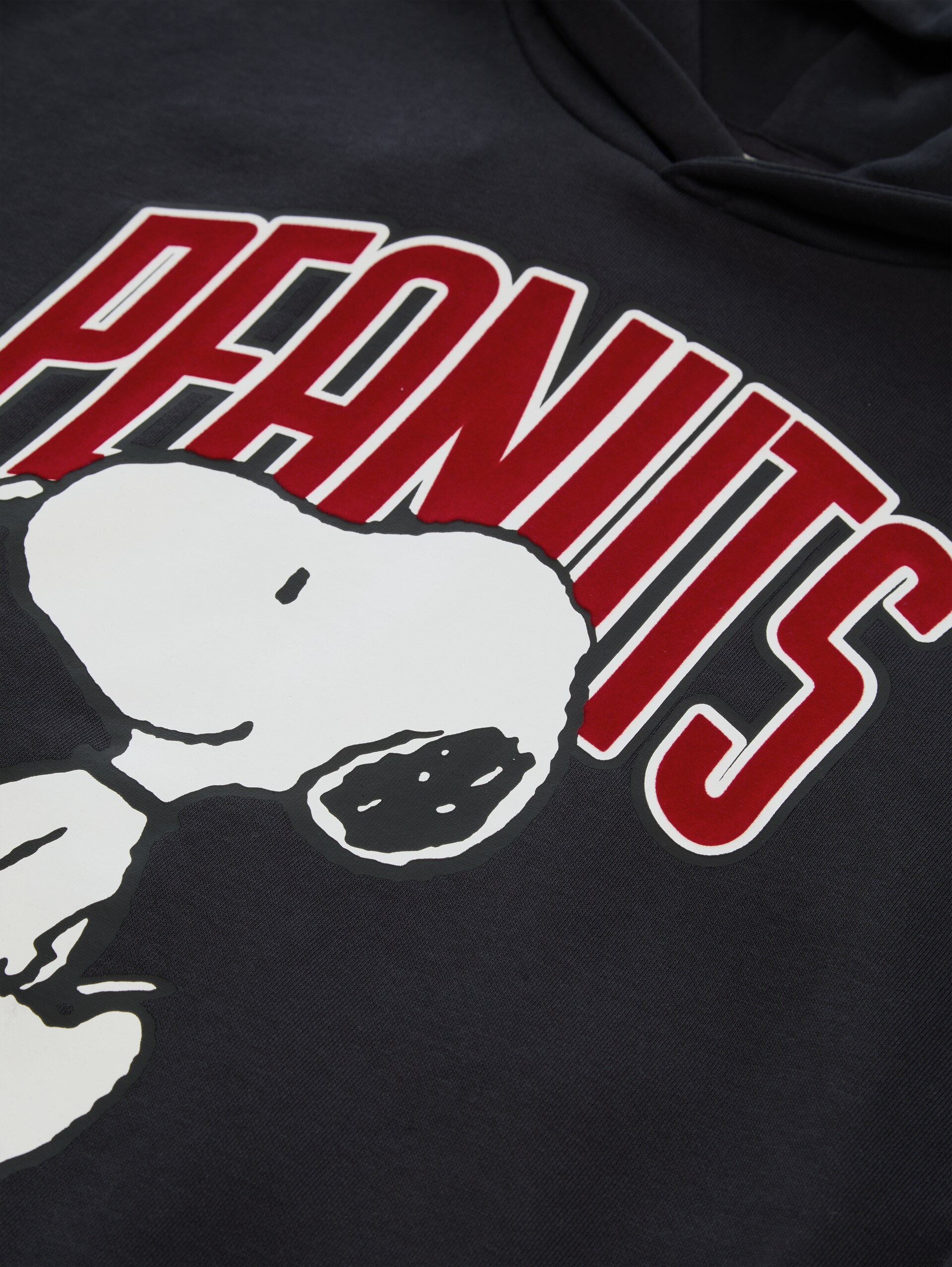 Oversize Hoodie Sweatshirt mit Snoopy-Print - coal grey - Detail-Model-Ansicht