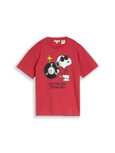 Geselecteerd, T-shirt met Peanuts-print door Tom Tailor, rood