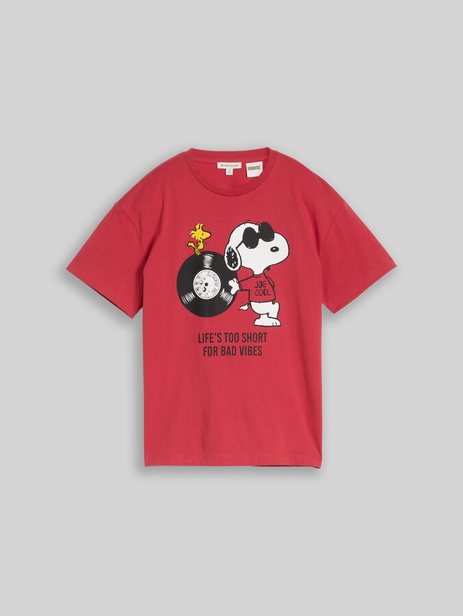 T-shirt met Peanuts-print door Teen Boys, fresh cardinal red