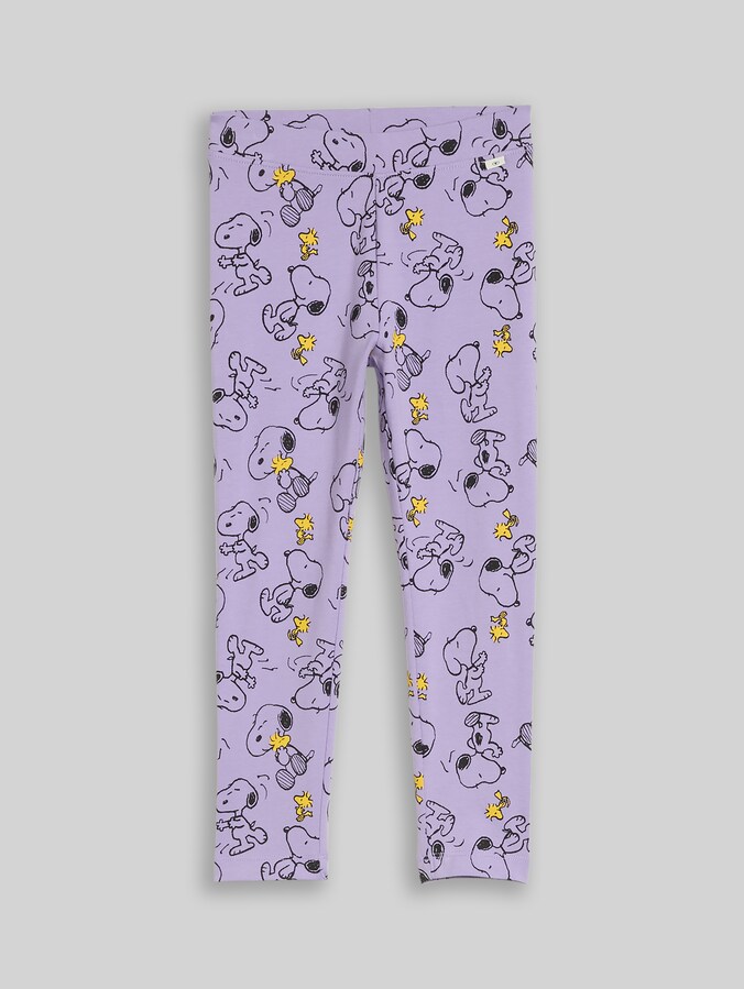 Leggings mit Peanuts-Print von Mini Girls, sweet purple snoopy allover