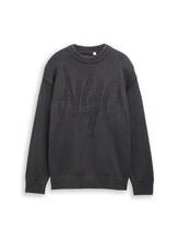 Ausgewählt, Oversize Strickpullover im Used Look von Tom Tailor, grau