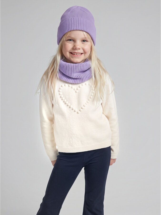 Beanie door Mini Girls, sweet purple
