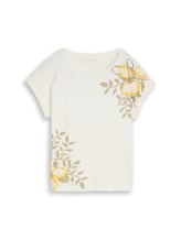 Ausgewählt, T-Shirt mit Print von Tom Tailor, weiß