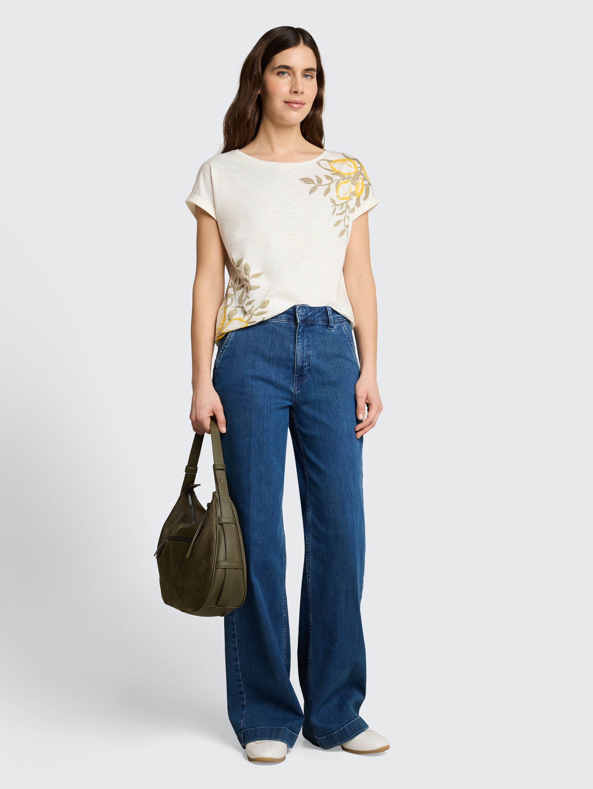 T-shirt met print - Whisper White - Model vooraanzicht