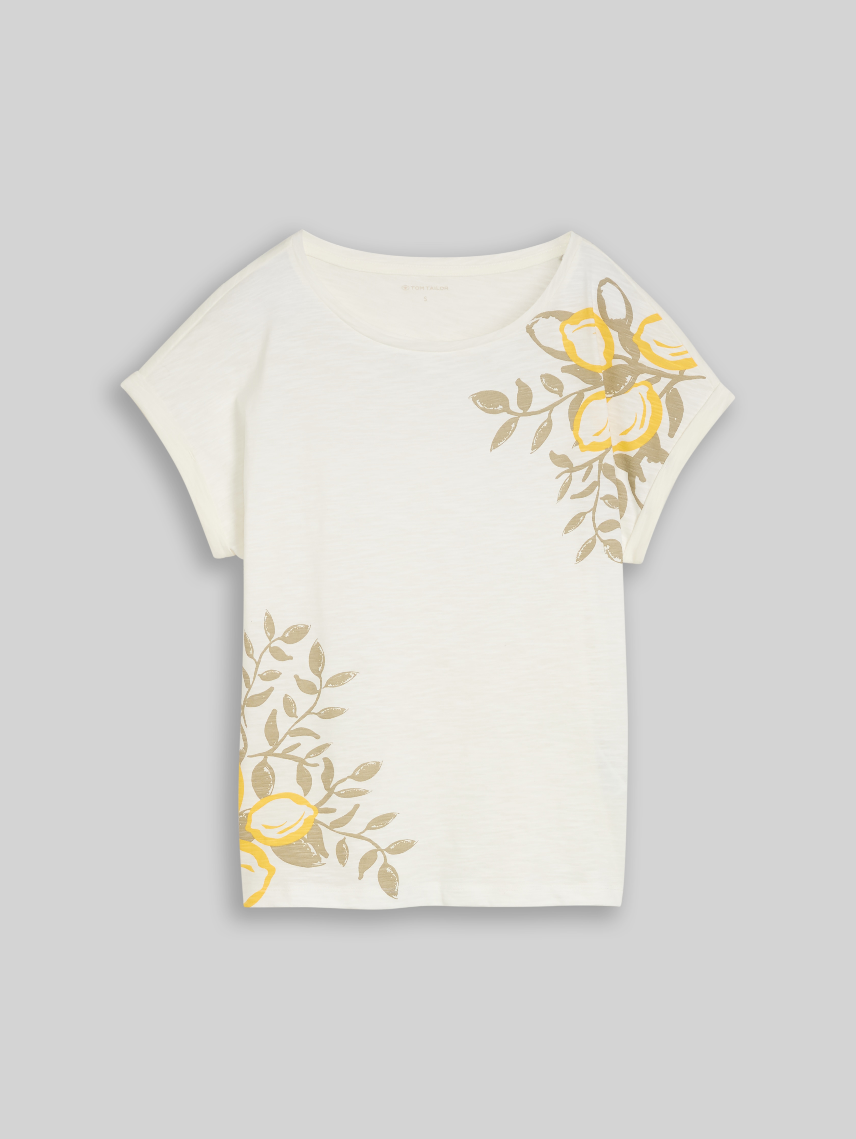 T-shirt with print in white by Tom Tailor