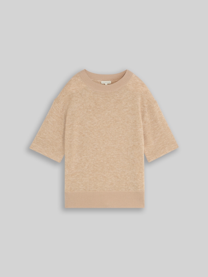 Cosy Strickpullover mit Alpaka-Anteil von Women, gravel beige melange