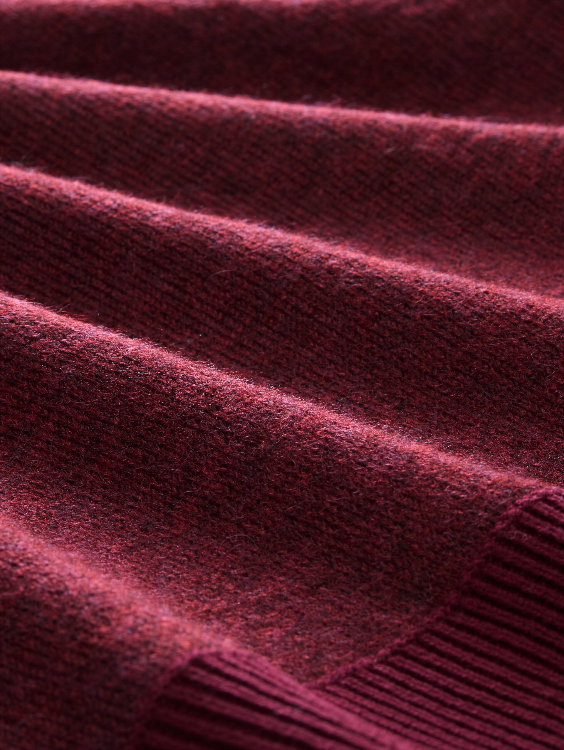 Cosy Strickpullover mit Alpaka-Anteil - preppy plum melange - Material-Ansicht