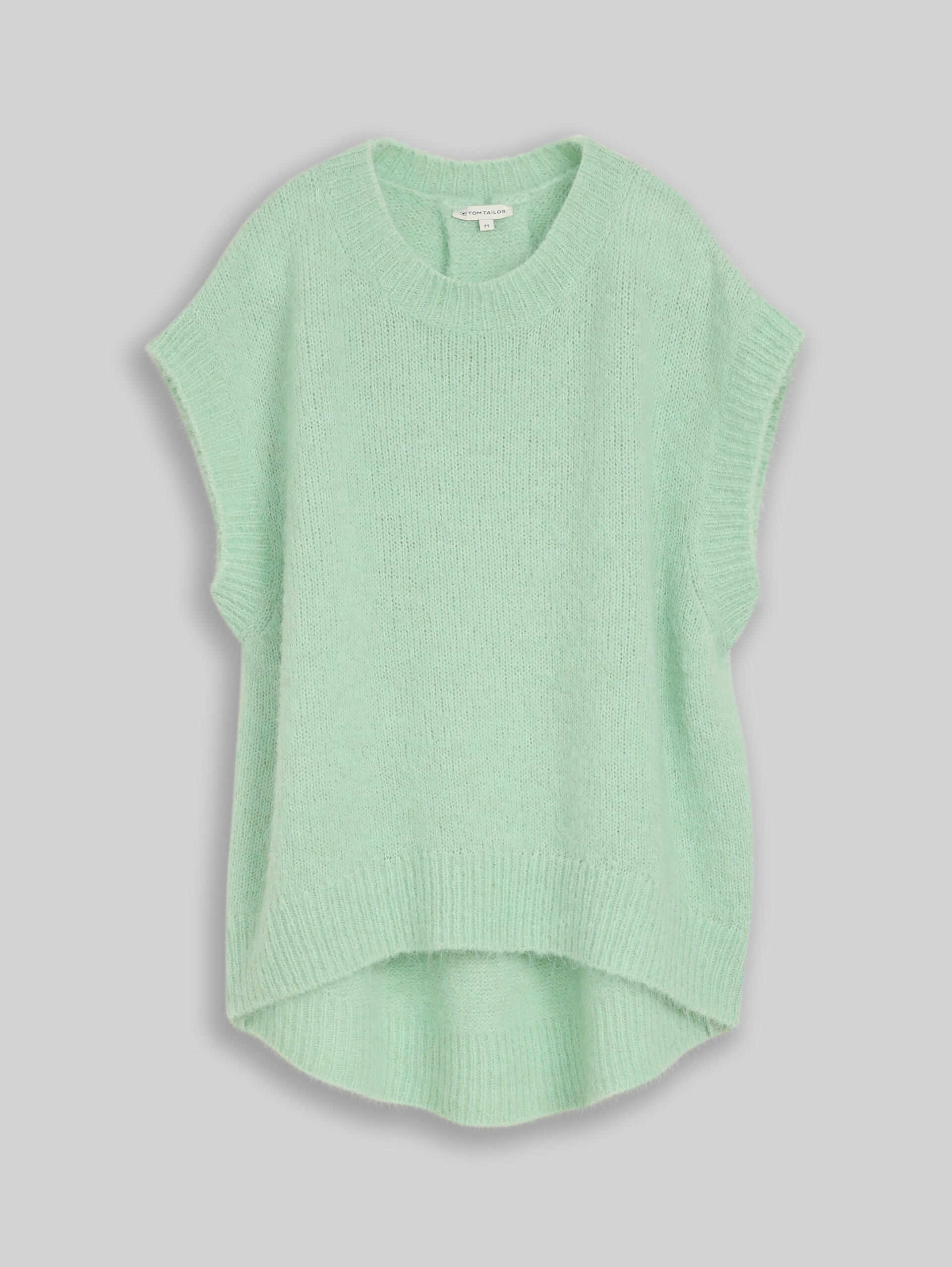 Oversize Pullunder mit Wollanteil - dusty light green melange