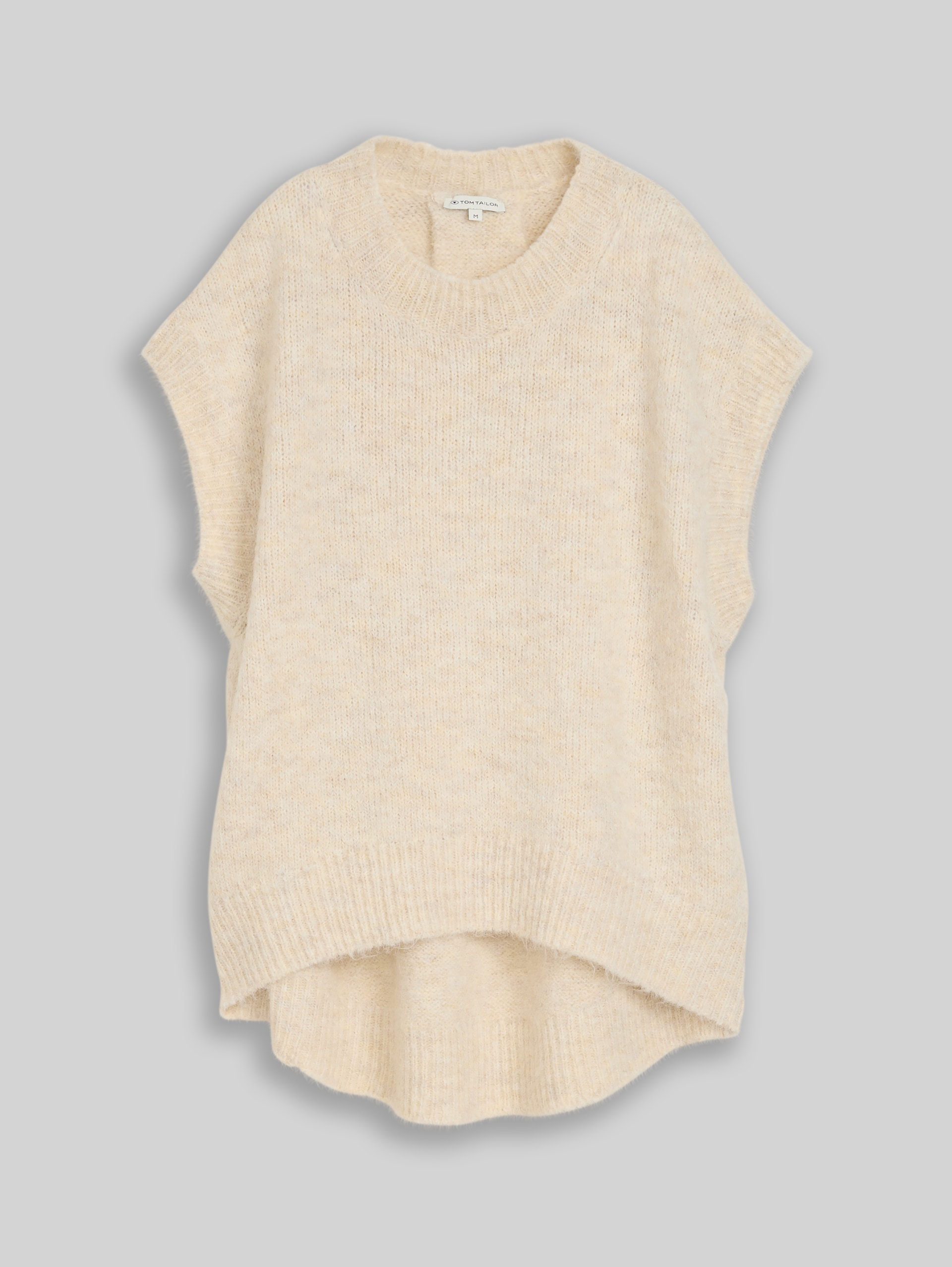 Oversize Pullunder mit Wollanteil - whisper offwhite melange