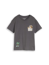 Sélectionné, T-shirt oversize avec imprimé dans le dos par Tom Tailor, gris