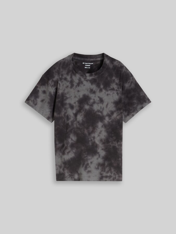 Oversize Tie-Dye T-Shirt von Teen Boys, dark grey tie dye