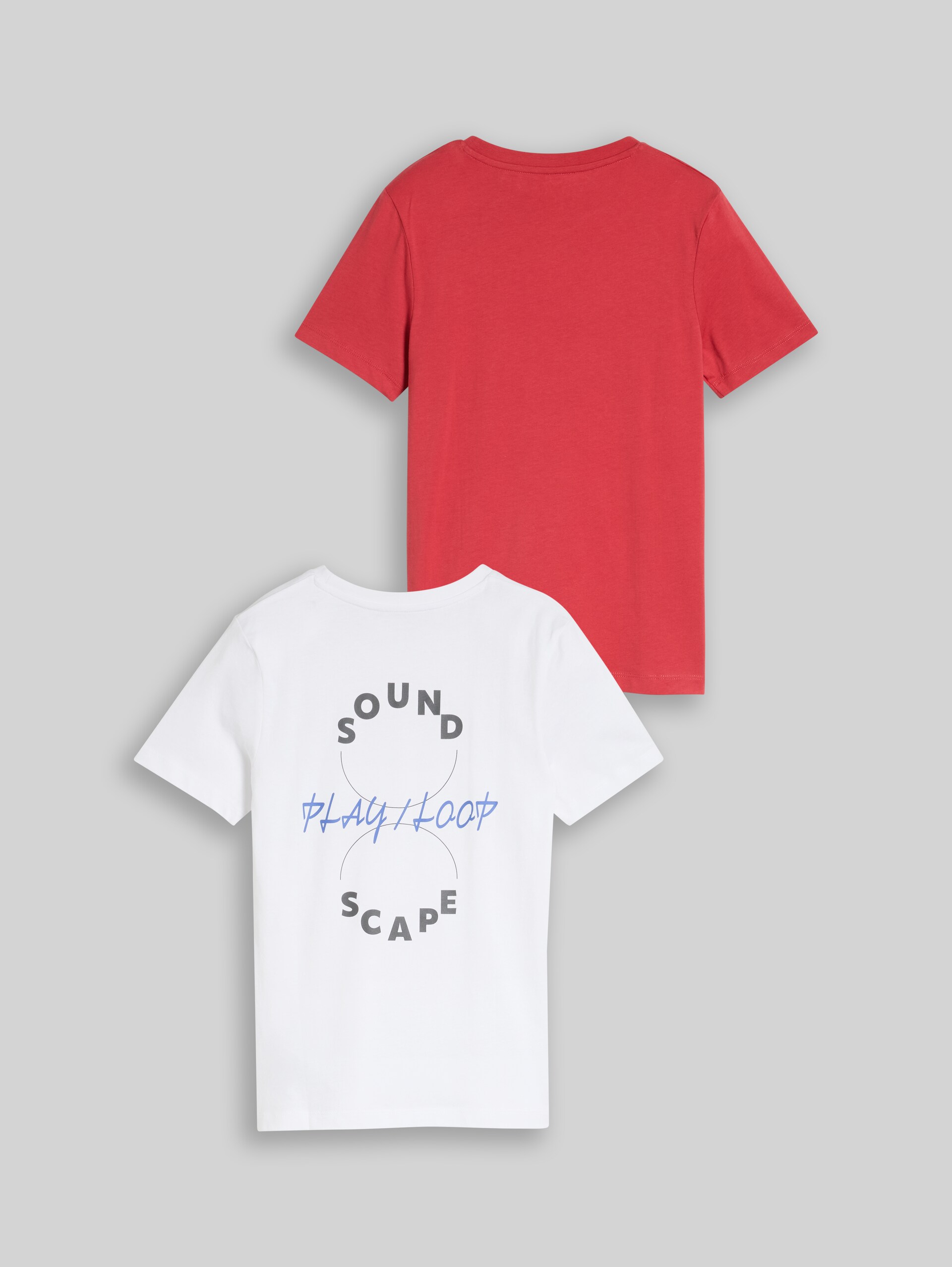 Basic T-shirt in een set van 2 - fresh cardinal red