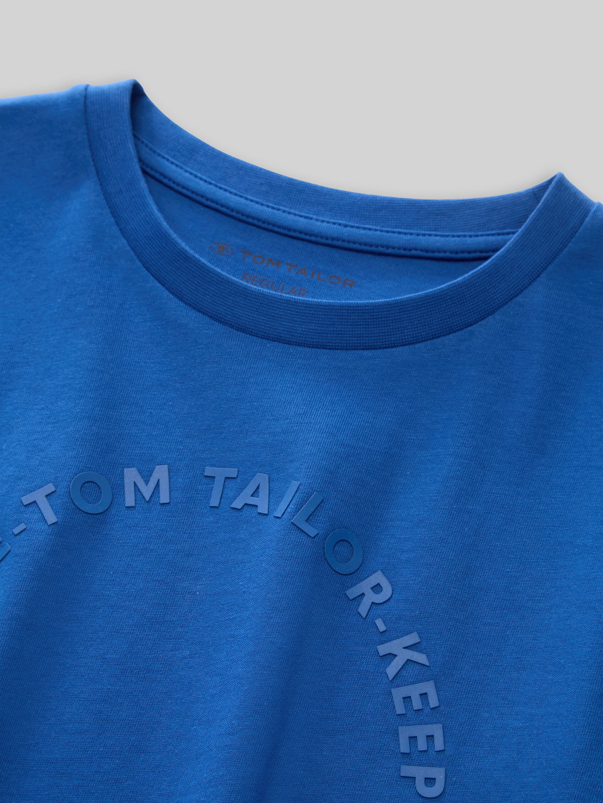 Basic T-Shirt im 2er-Pack - soft sapphire blue - Detail-Model-Ansicht
