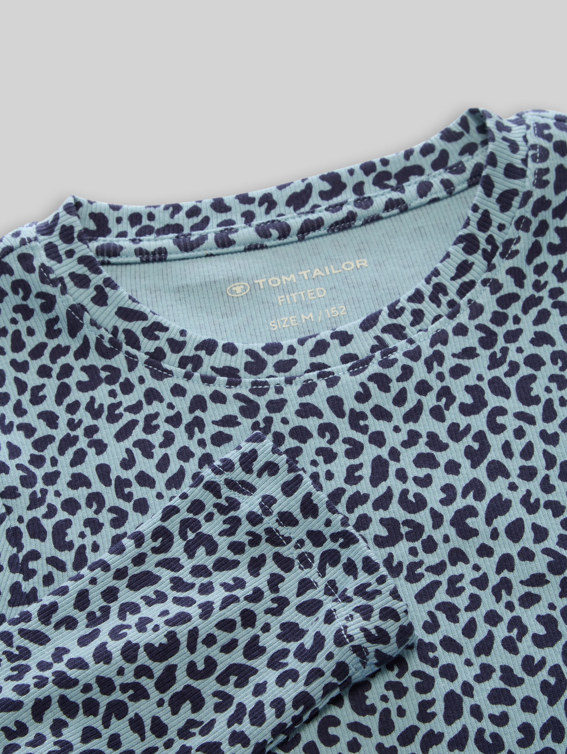 Ripp Langarmshirt im 2er-Pack - Parisien Night Blue - Detail-Model-Ansicht