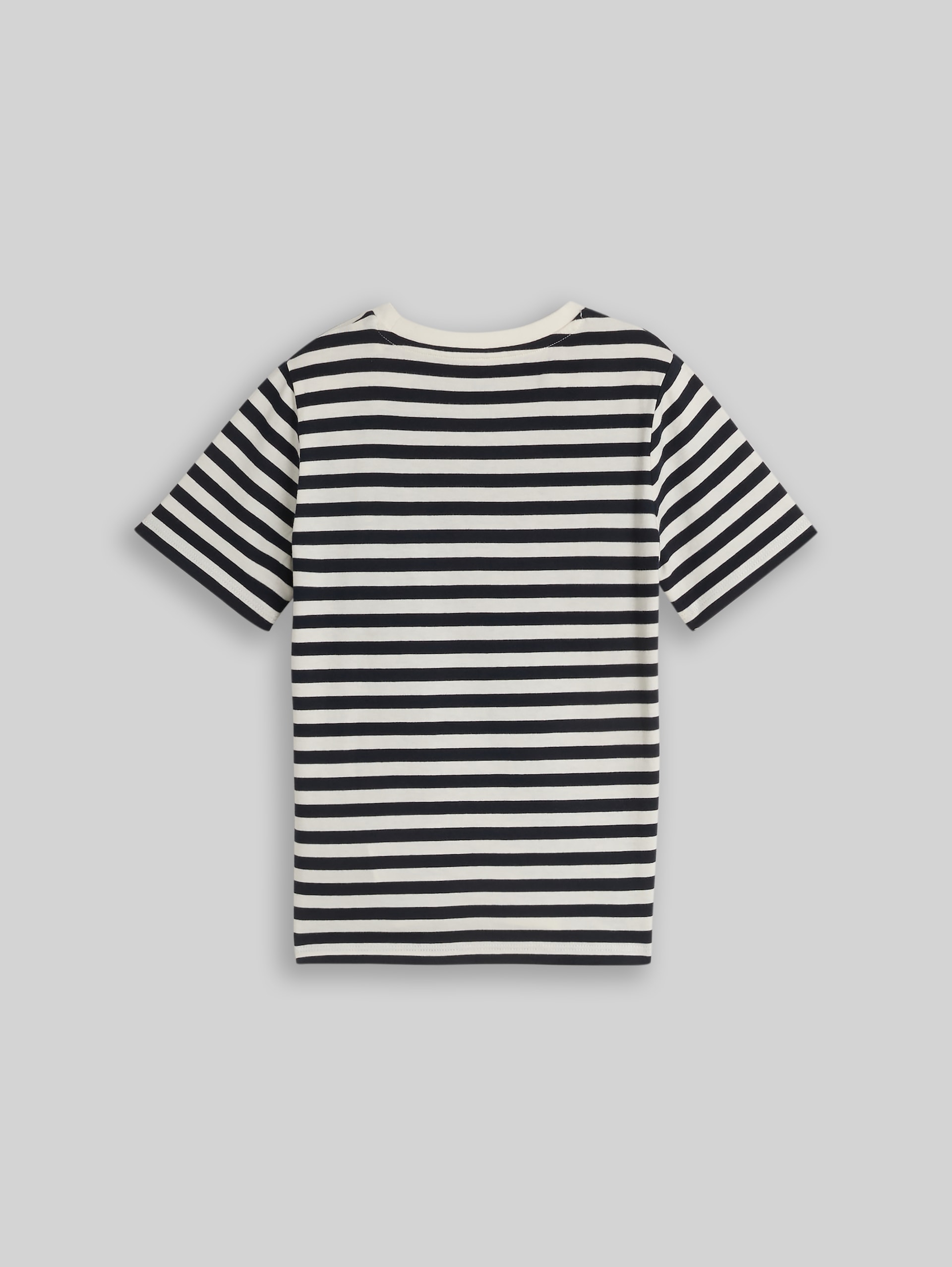 Striped T-shirt - navy off white stripe