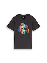 Selected, T-shirt with glitter print by Tom Tailor, grey