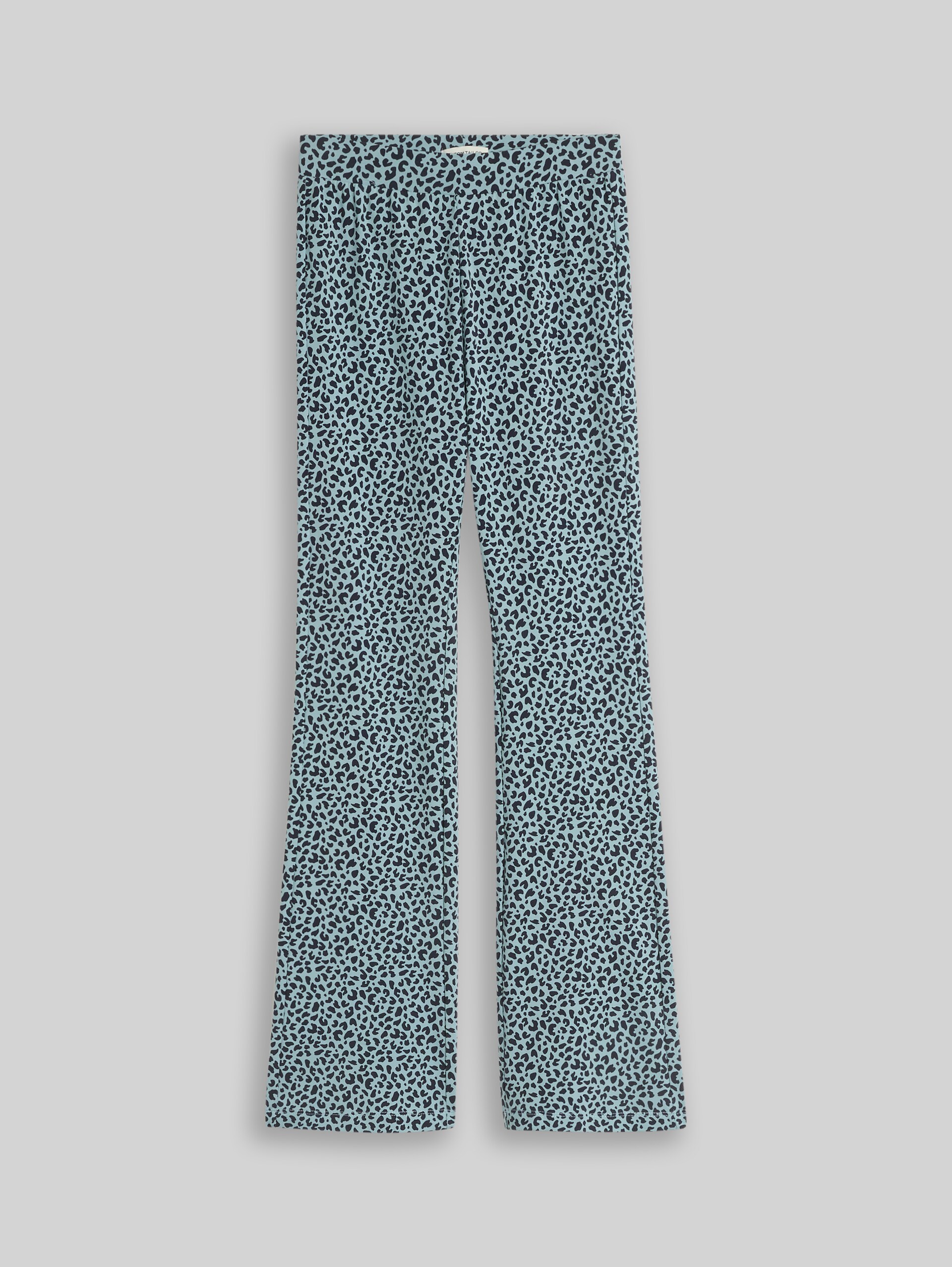 Flared Leggings mit Leomuster - green small leo design