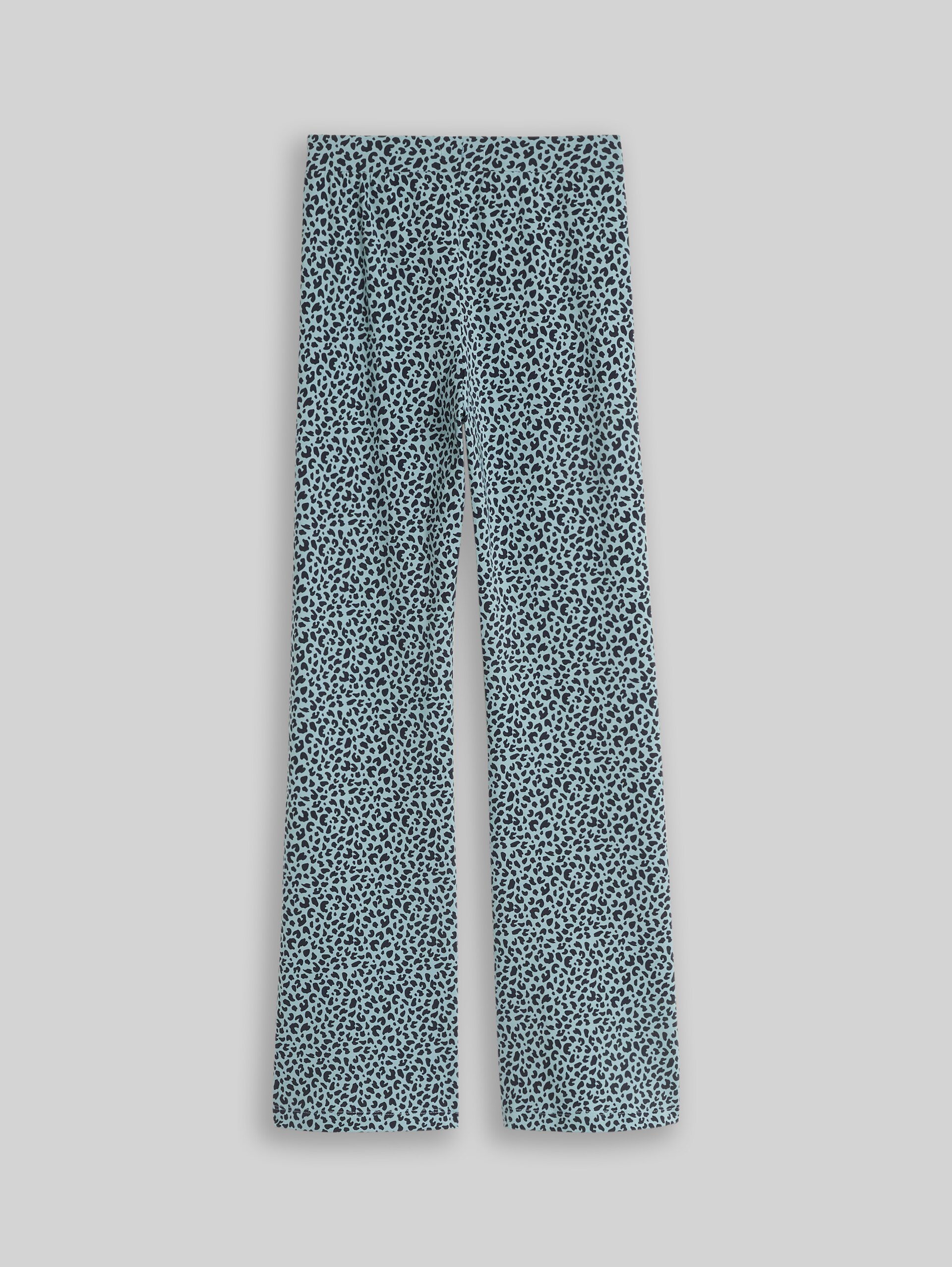 Flared Leggings mit Leomuster - green small leo design