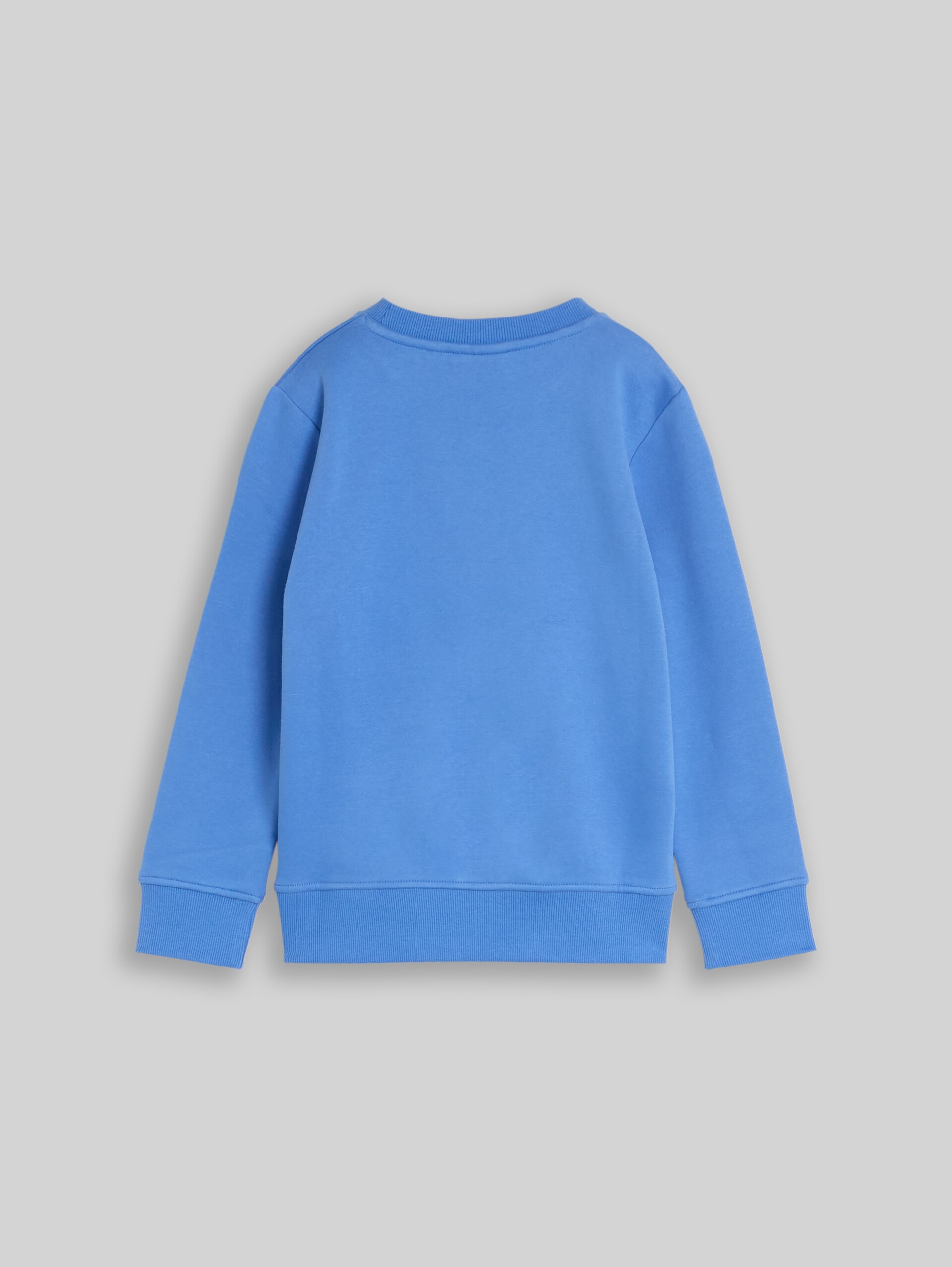 Basic Sweatshirt mit Print - soft mid blue