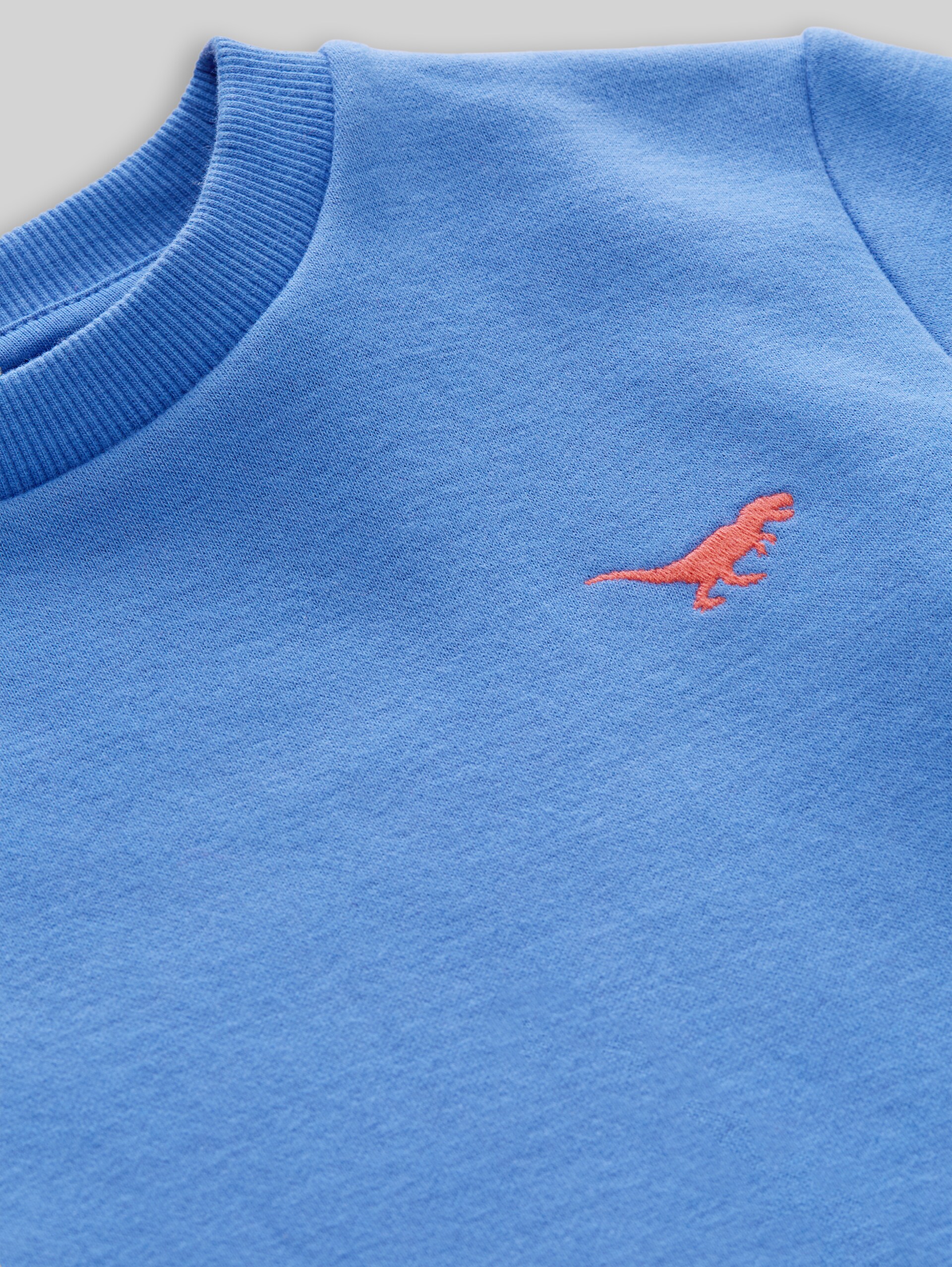 Basic Sweatshirt mit Print - soft mid blue - Detail-Model-Ansicht