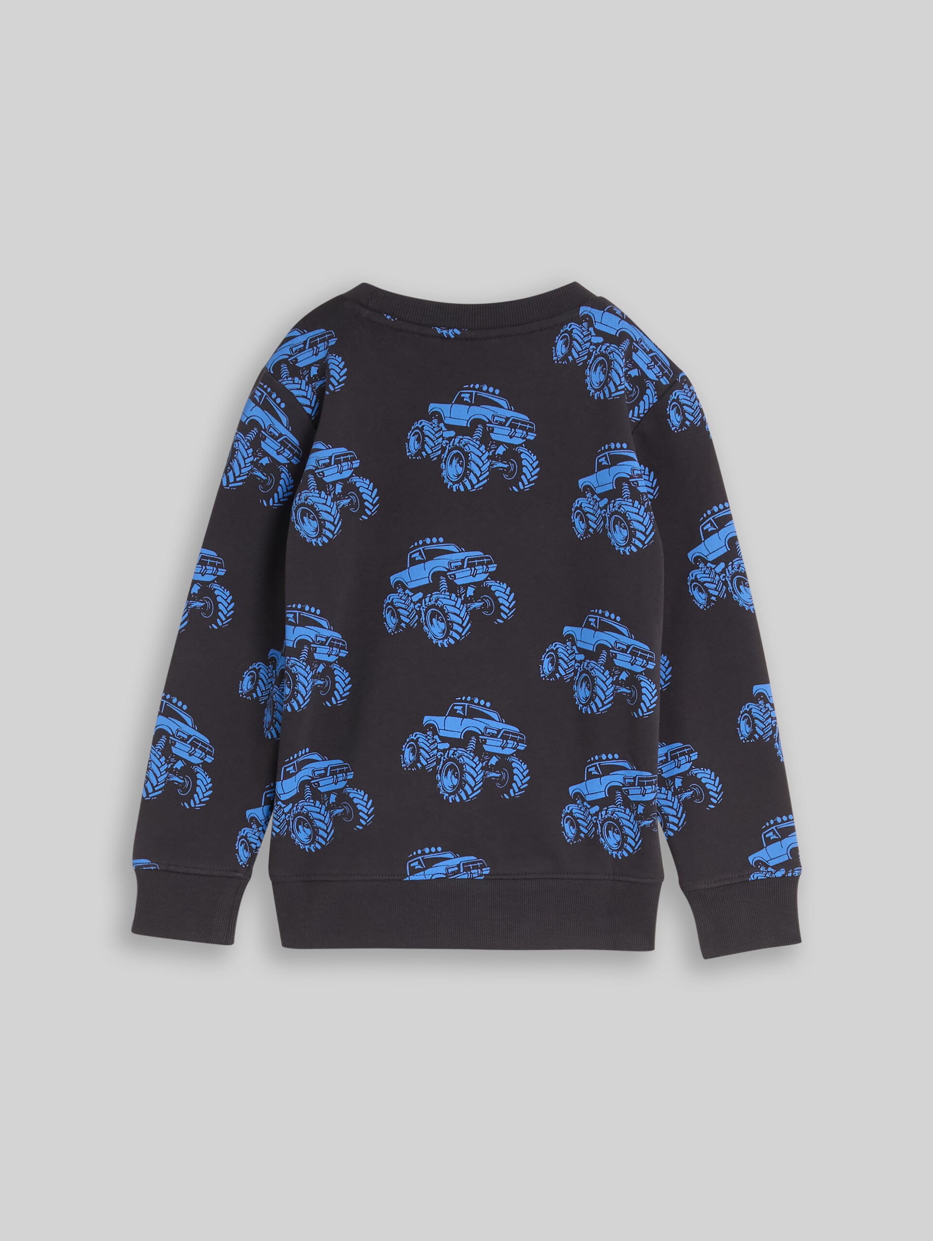 Sweatshirt met all-over print - grey blue monster truck design
