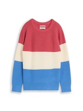 Geselecteerd, Gebreide trui met ronde hals door Tom Tailor, blauw