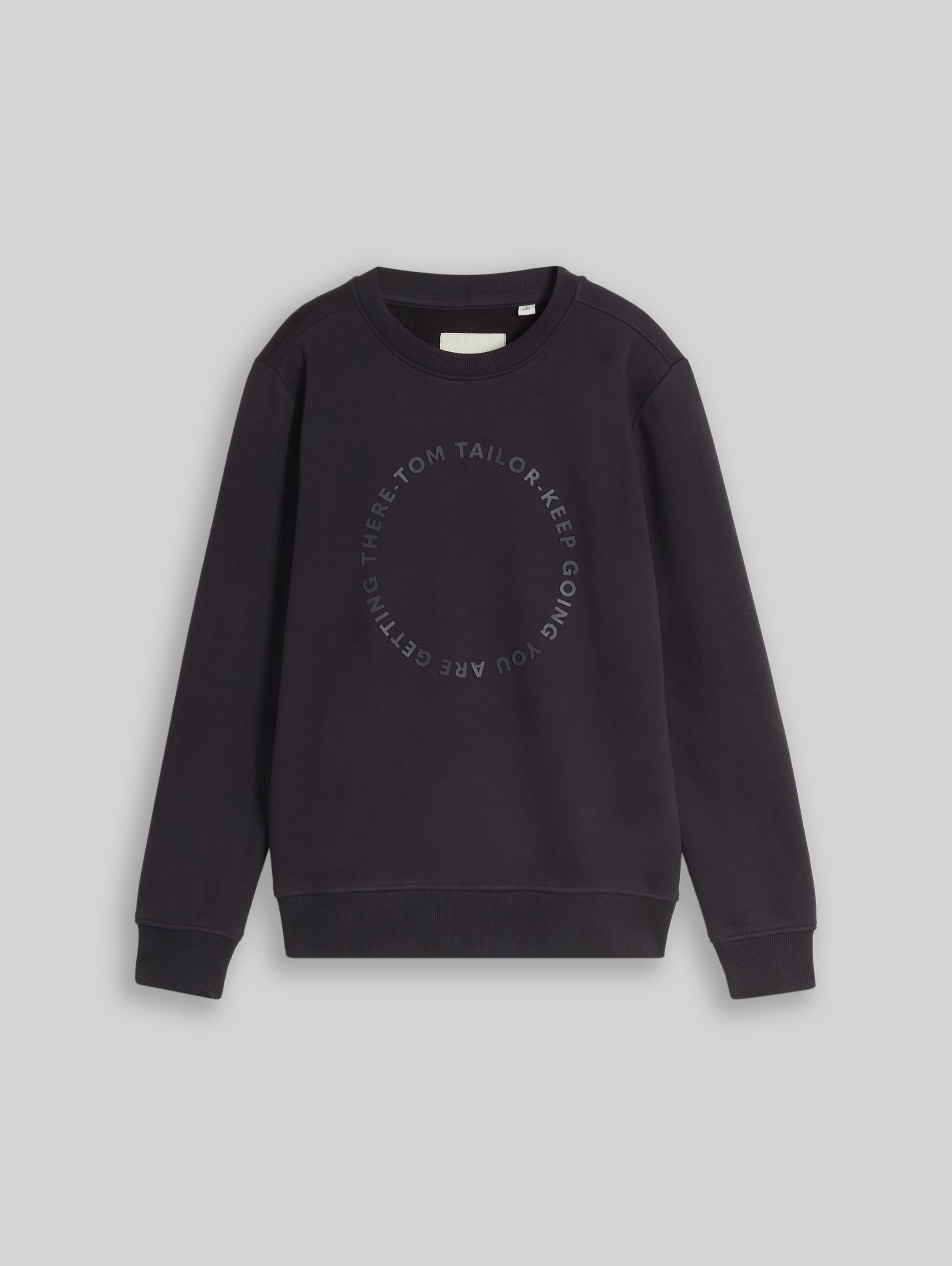 Basic sweatshirt met print - coal grey - Product vooraanzicht