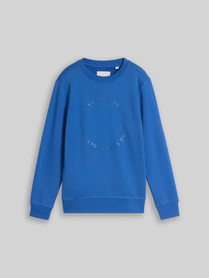 Basic sweatshirt met print door Teen Boys, soft sapphire blue