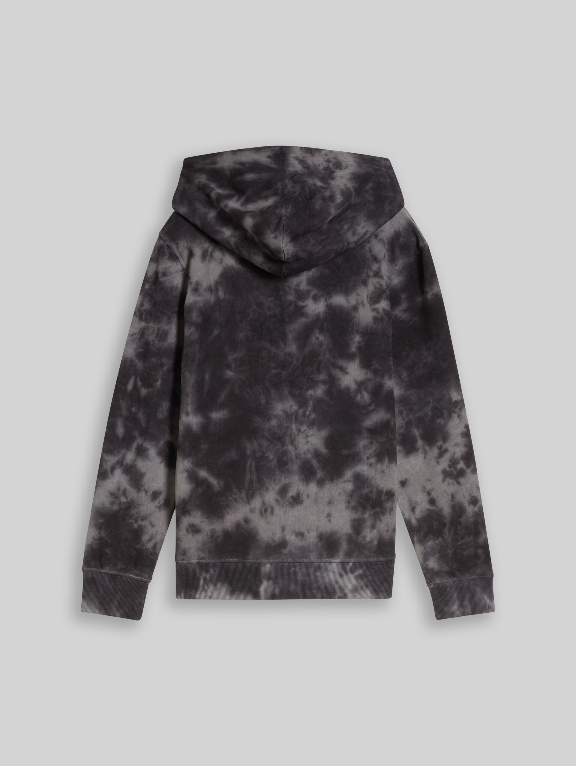 Hoodie sweatshirt with batik pattern - dark grey tie dye