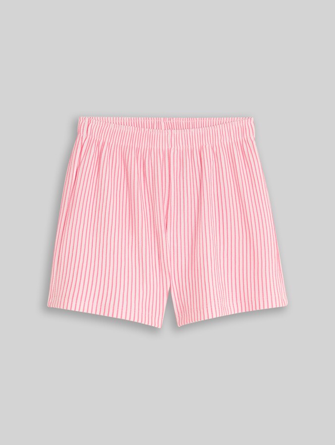 Shorts mit Streifenmuster von Mini Girls, vertical pink white stripe