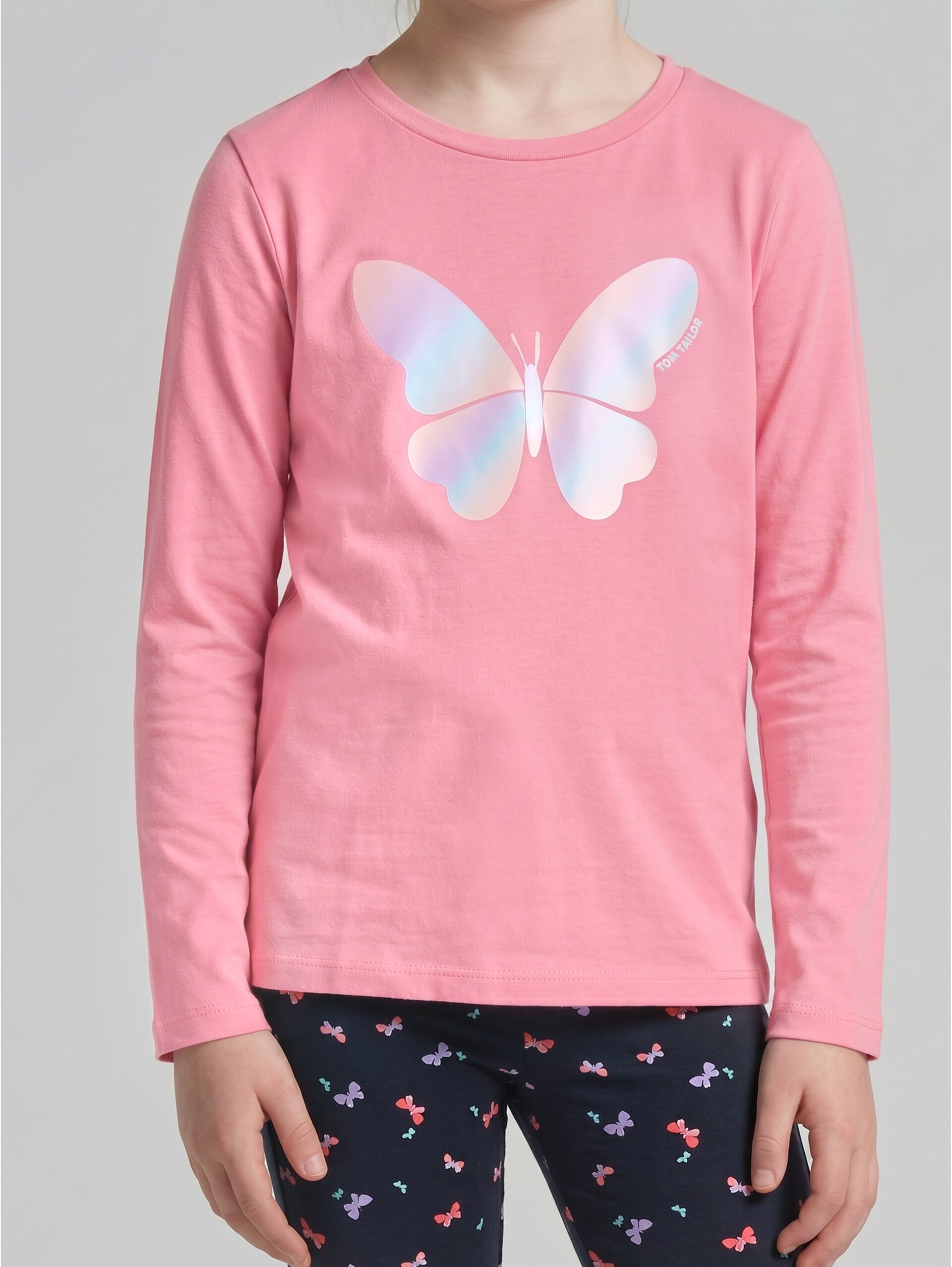 Langarmshirt mit Glitzer - smooth rose