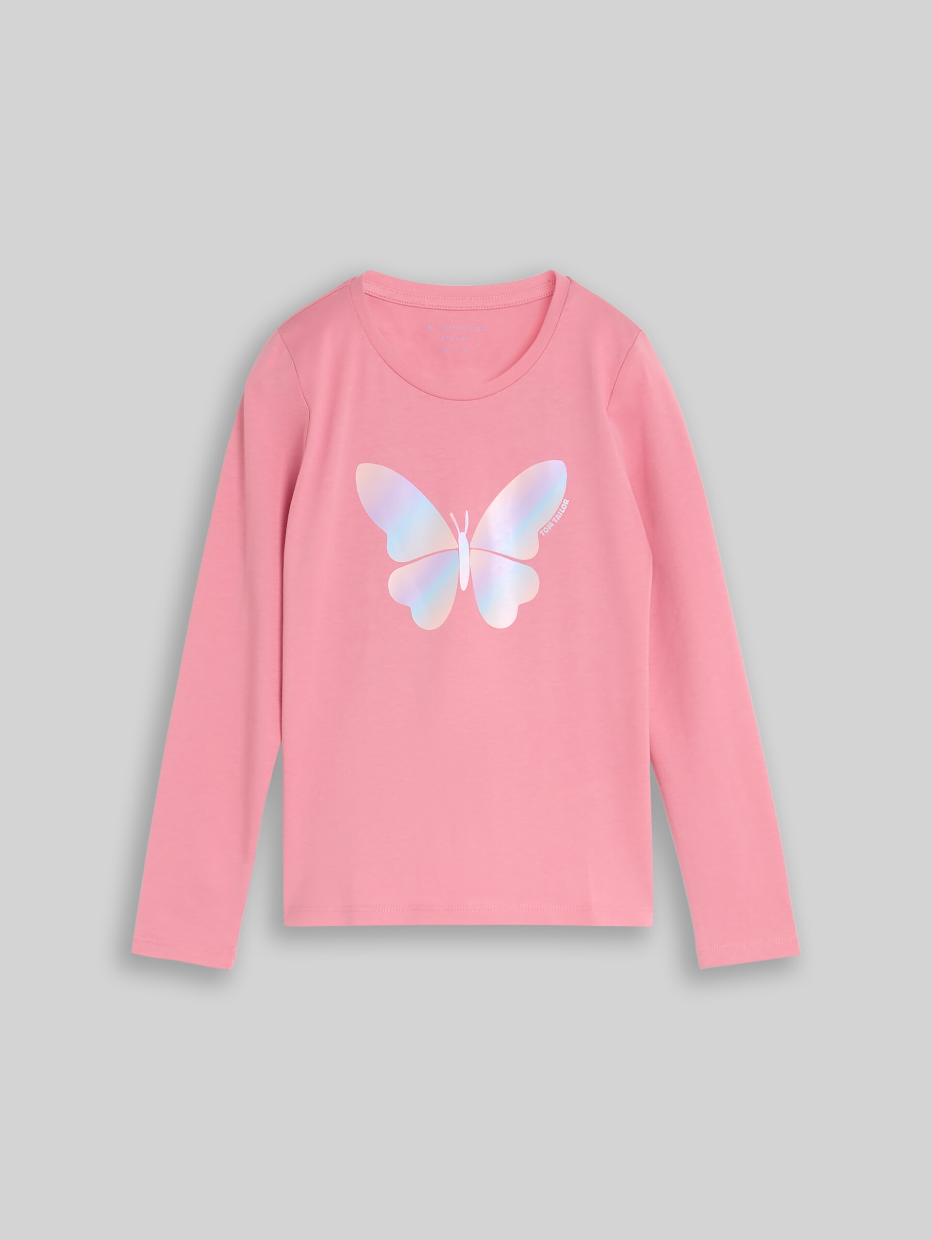 Langarmshirt mit Glitzer - smooth rose - Vorder-Produkt-Ansicht