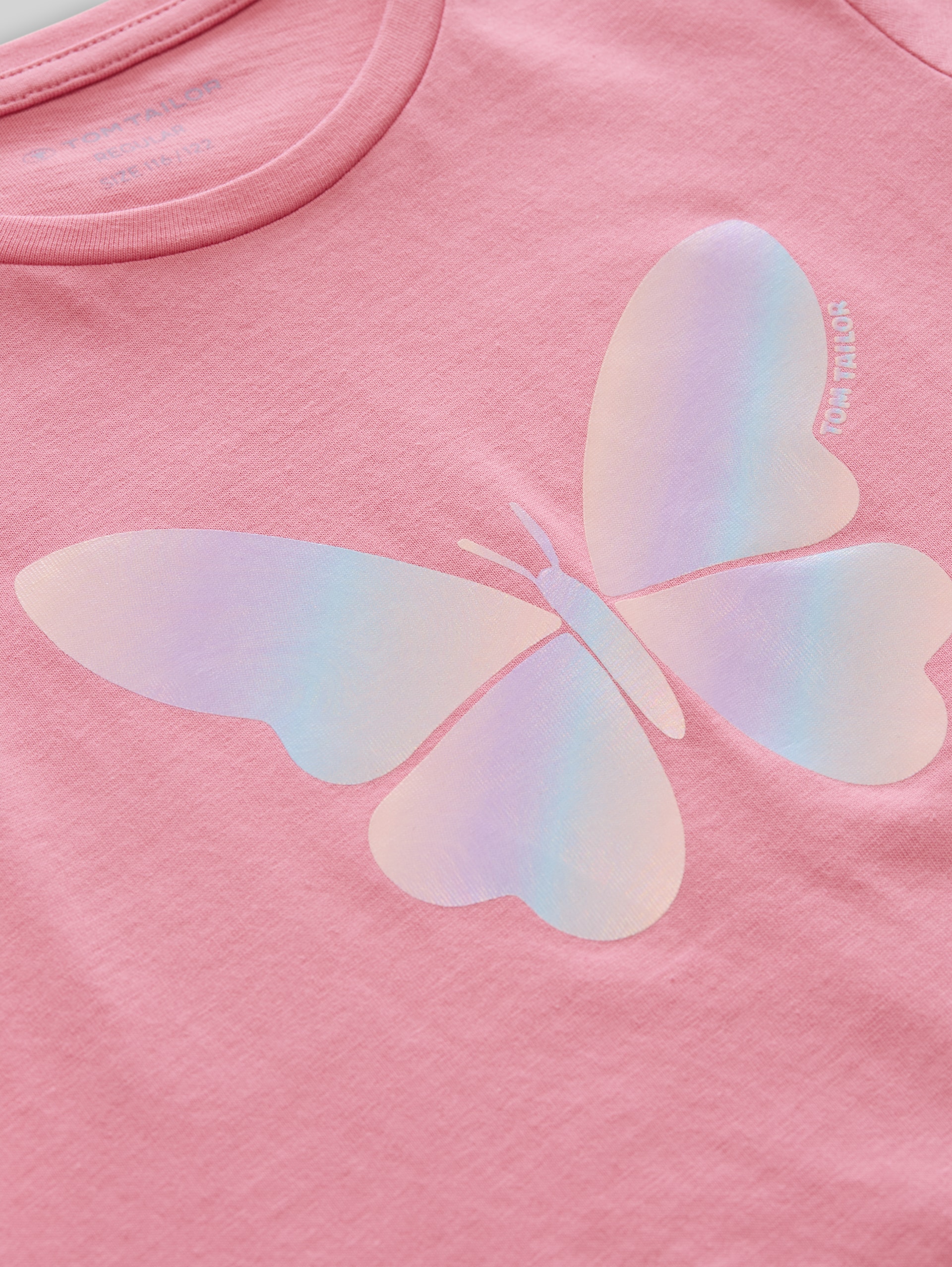 Langarmshirt mit Glitzer - smooth rose - Detail-Model-Ansicht