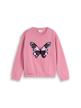 Ausgewählt, Cropped Sweatshirt mit Wendepailletten von Tom Tailor, rosa