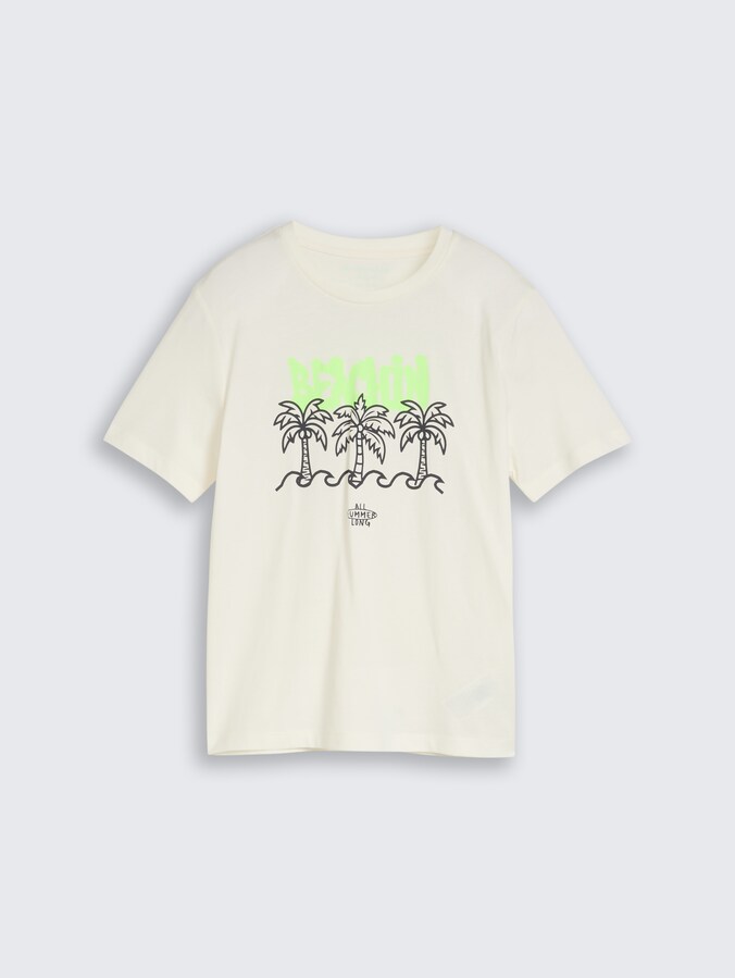 T-shirt met print door Teen Boys, Wool White