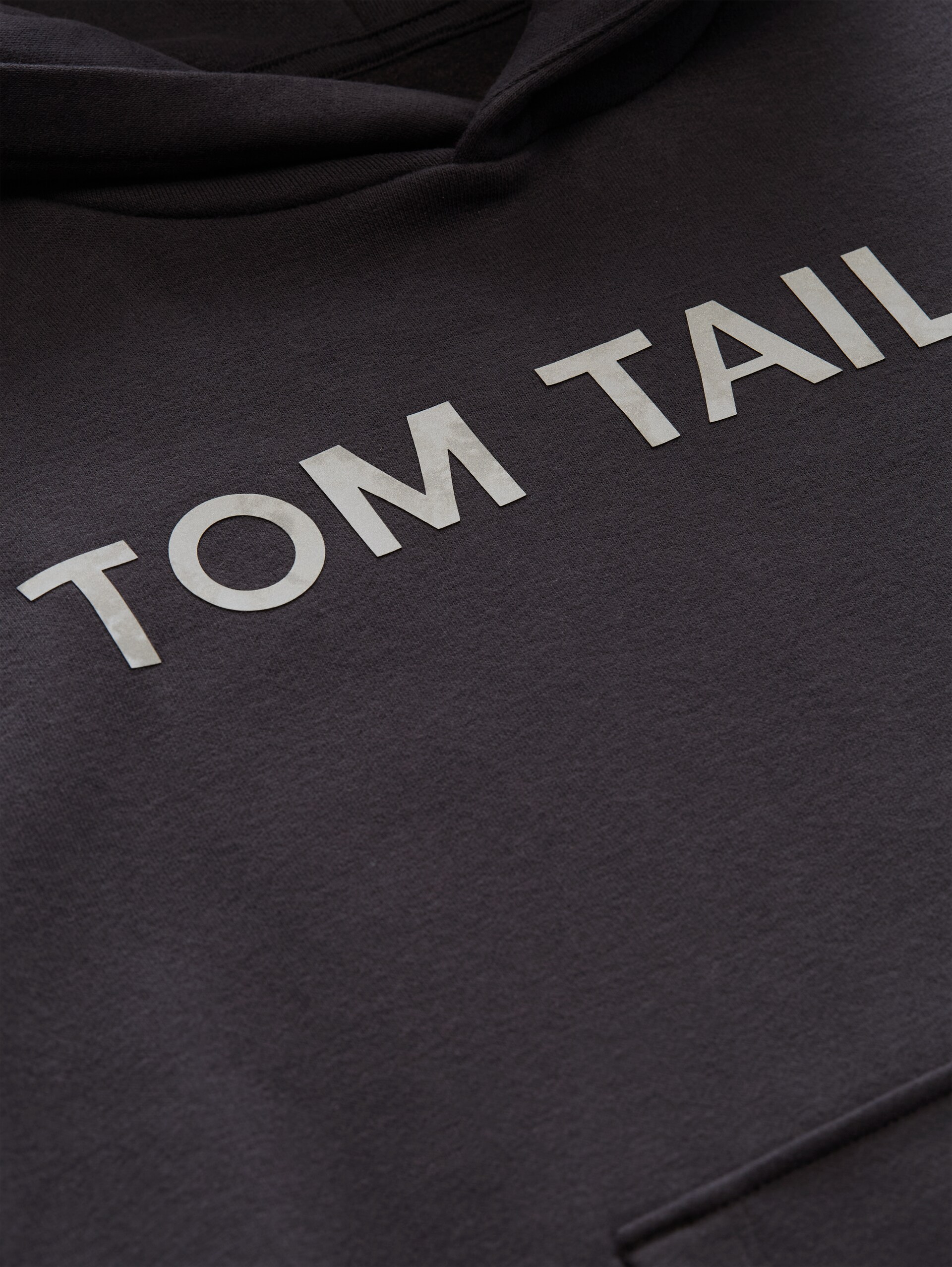 Hoodie-sweatshirt met logoprint - coal grey - Detailaanzicht model