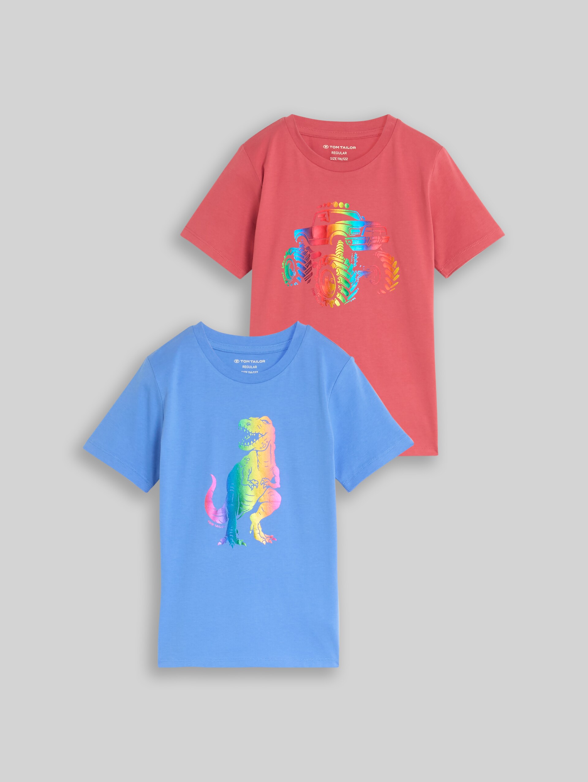 T-shirt 2-pack - soft mid blue - Front product view
