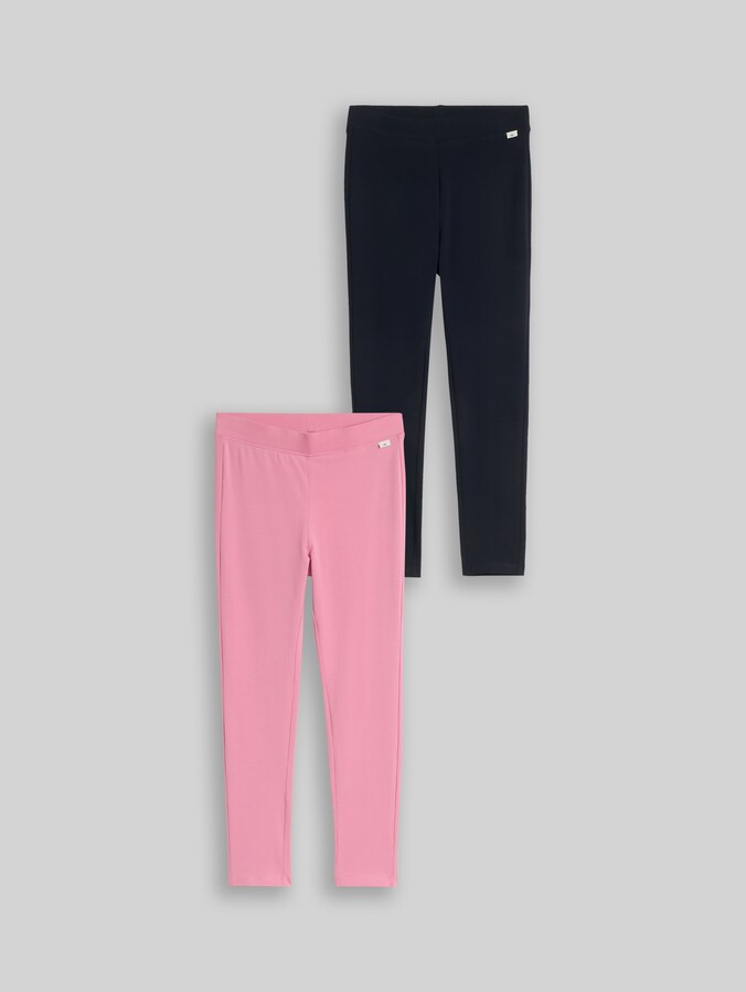 Basic Leggings im 2-er Pack von Mini Girls, sky captain blue