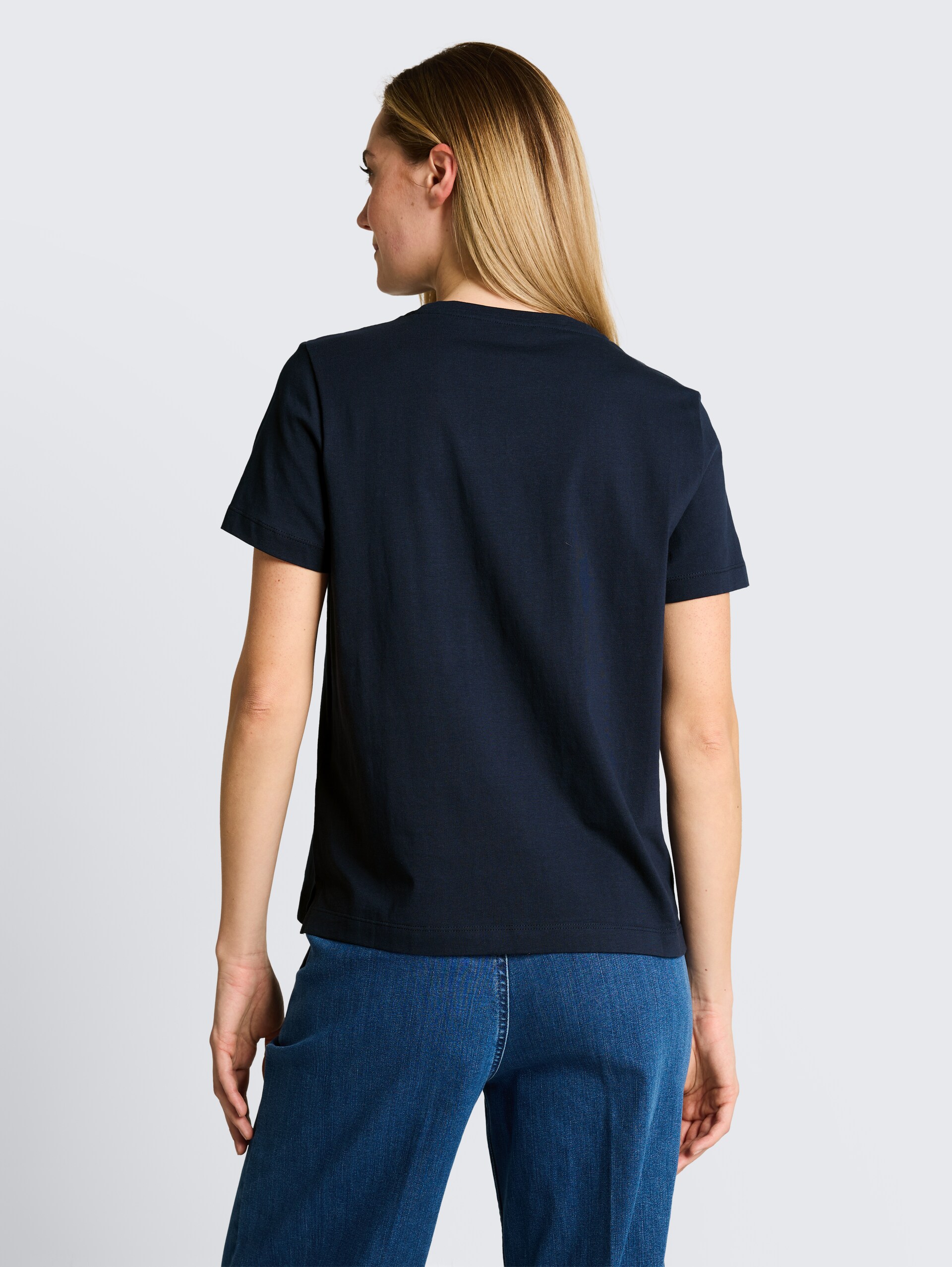 T-shirt met print - sky captain blue - Neklijn model-achteraanzicht