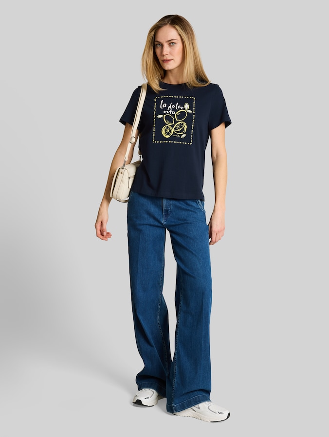 T-Shirt mit Print von Women, sky captain blue