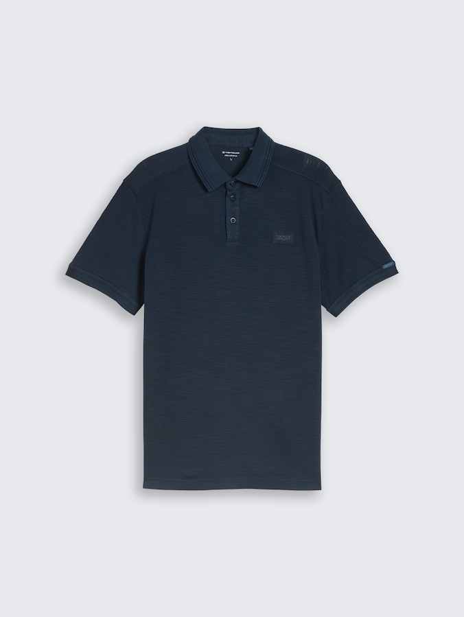 Piqué Poloshirt mit Logo-Badge von Men, sky captain blue