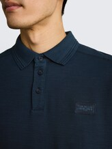 Polo en piqué avec écusson - sky captain blue