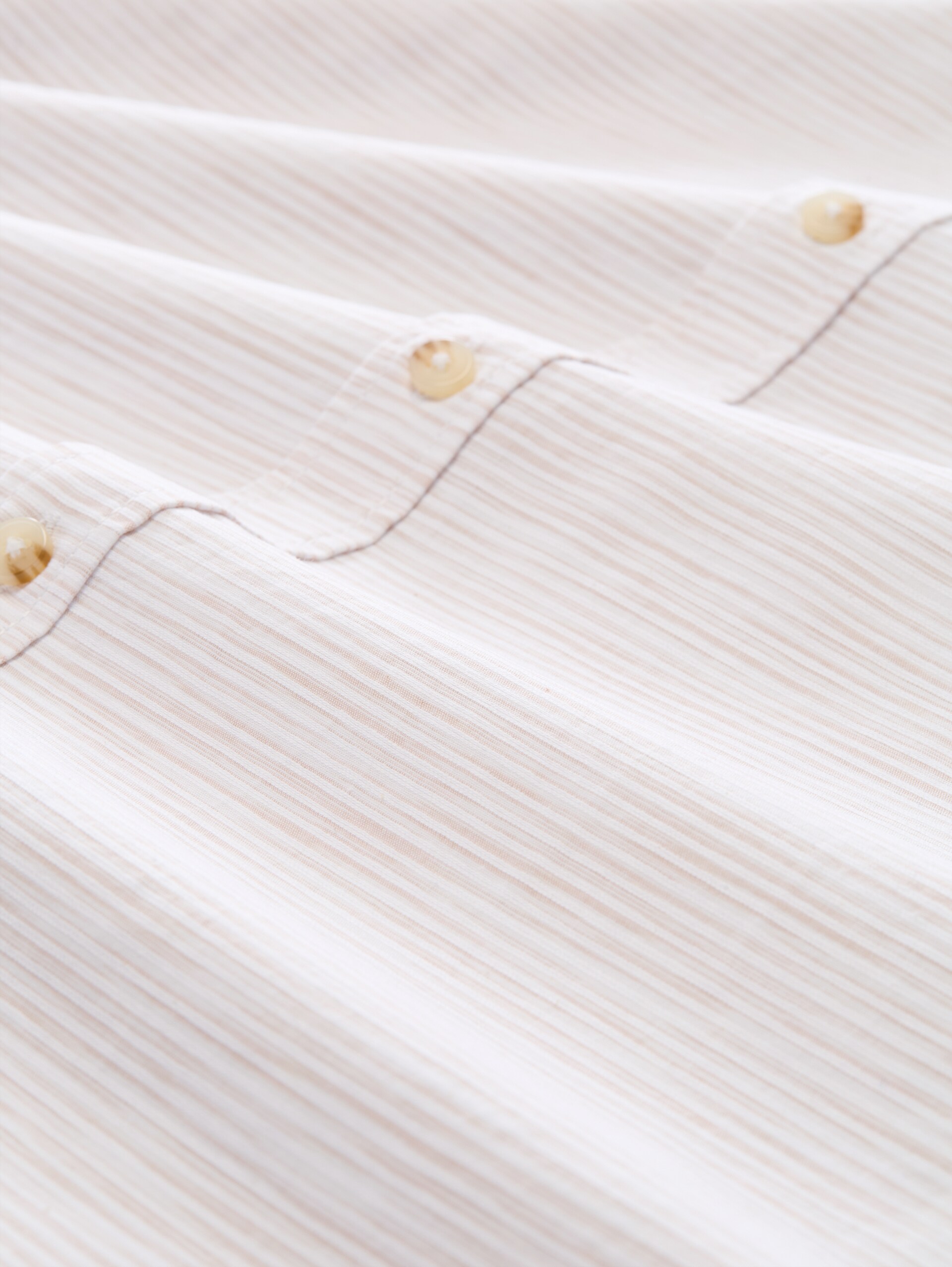 Regular fit katoenen overhemd met korte mouwen - beige irregular structure - Materiaalweergave