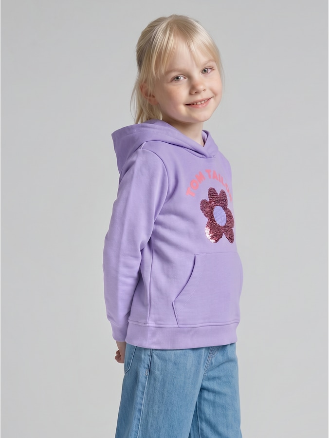 Hoodie met fotoprint door Mini Girls, sweet purple