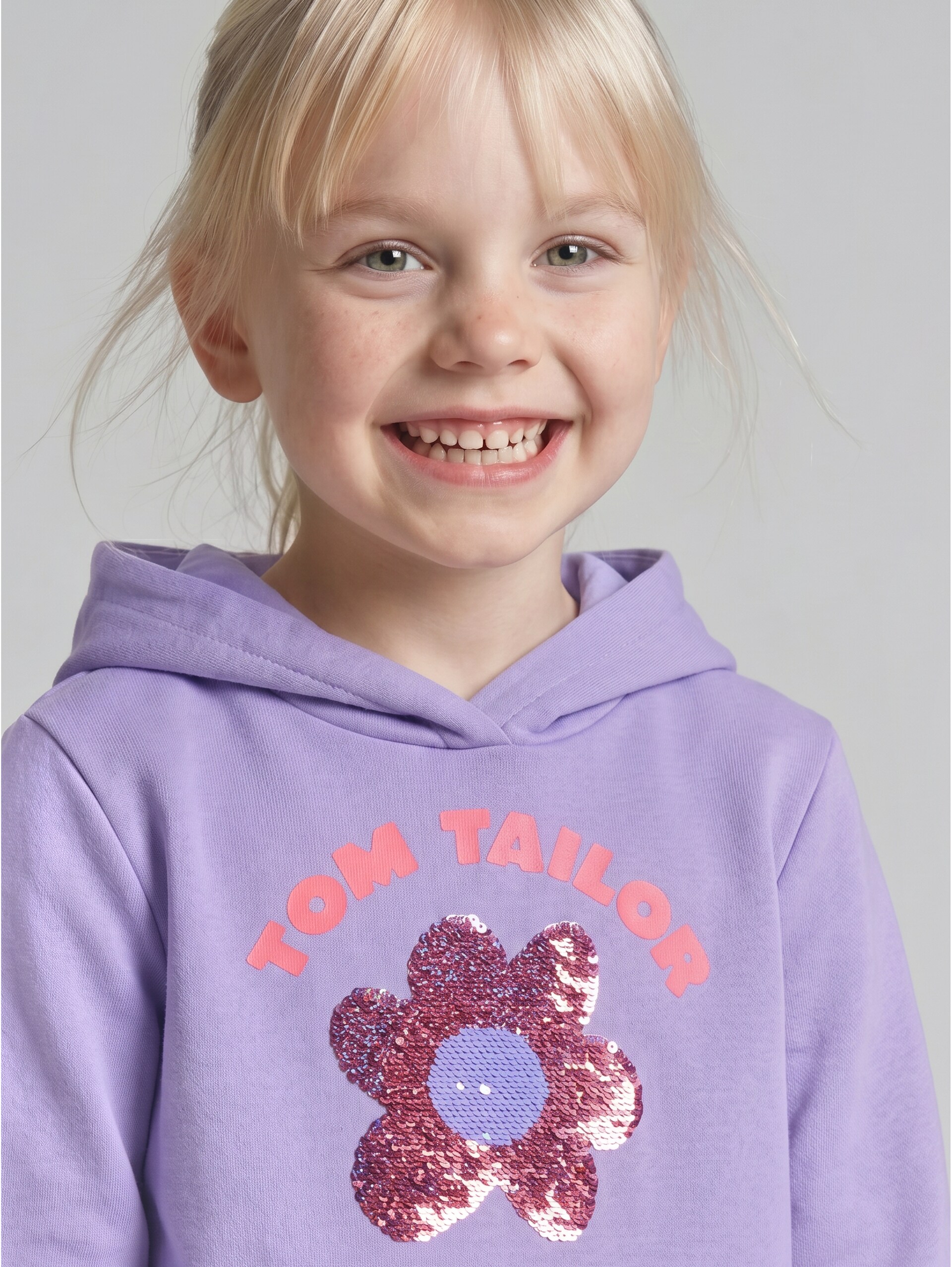 Hoodie Sweatshirt mit Wendepailletten - sweet purple