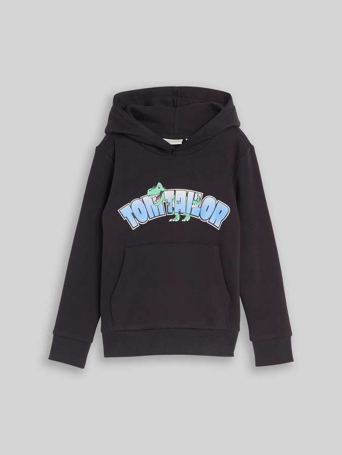 Hoodie Sweatshirt mit Foto-Print von Mini Boys, coal grey
