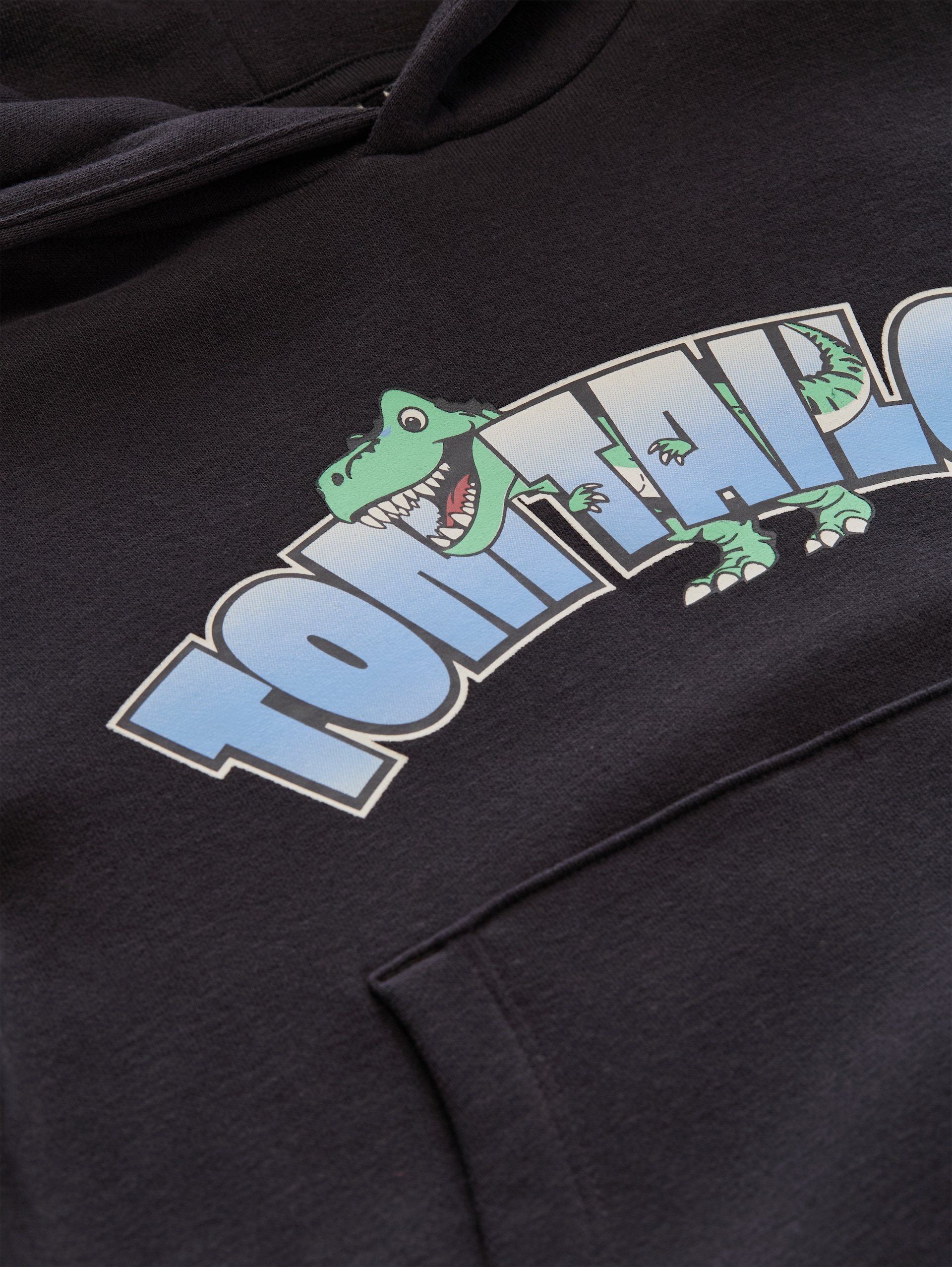 Hoodie Sweatshirt mit Foto-Print - coal grey - Detail-Model-Ansicht